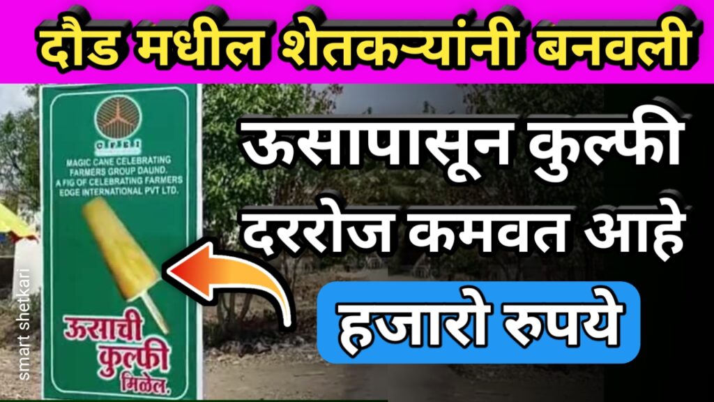 Sugercane kulfi, ऊसापासून कुल्फी,